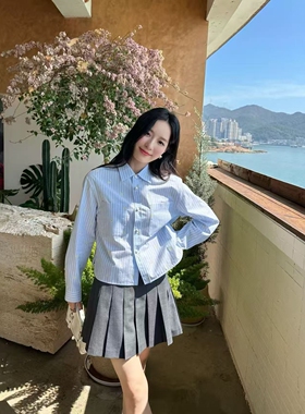 CHESTER CHARLES | 2026新款 清新优雅印花条纹纯棉长袖衬衫