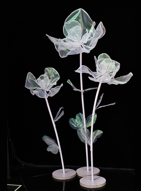 婚礼炫彩百合路引花婚庆花艺生日派对装饰背景仿真花摆件花饰道具