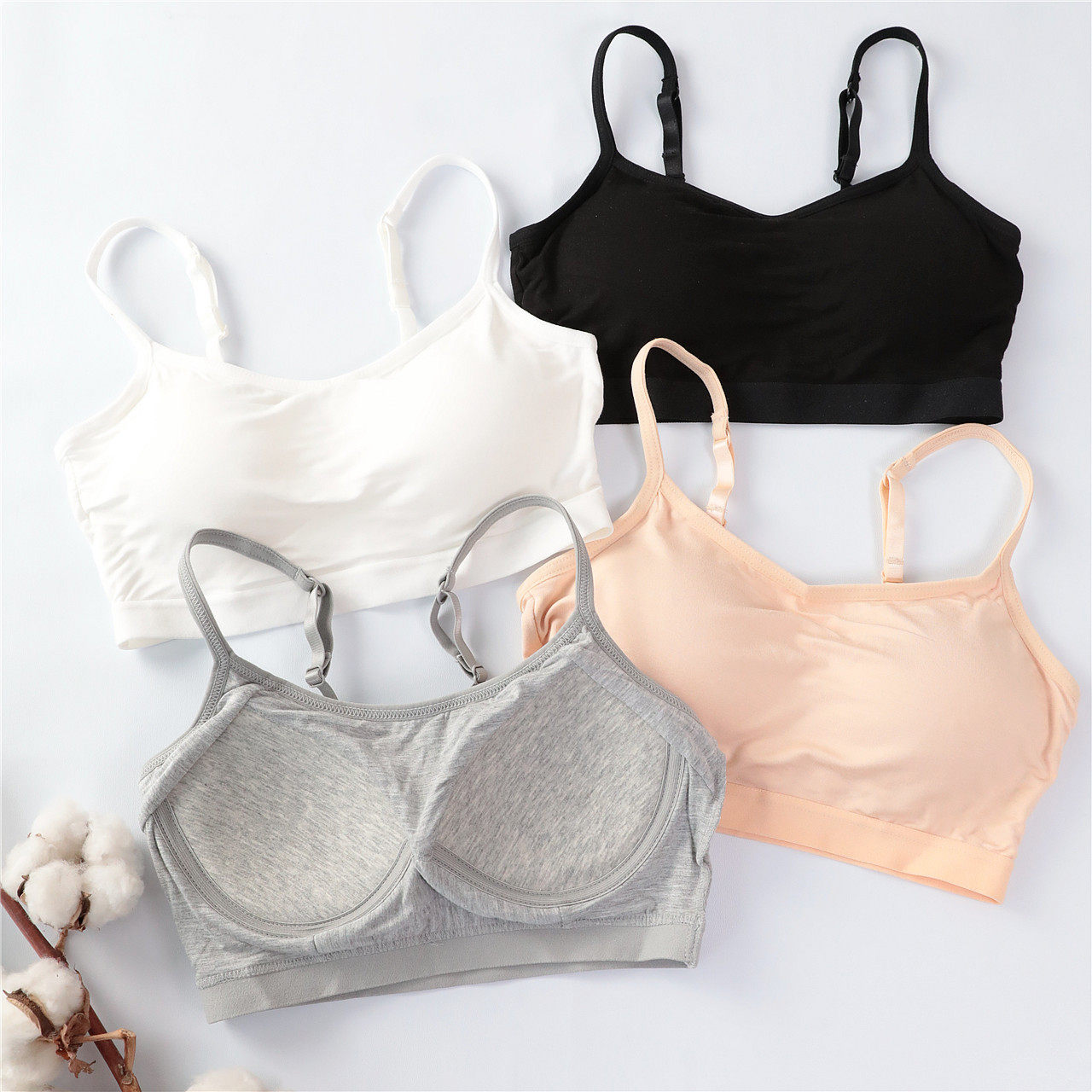 纯棉无钢圈带文胸垫一体裹胸夏薄款白色女防走光半截打底吊带抹胸在类目 女士内衣/男士内衣/家居服, 抹胸中 - 来自Buy2taobao.com提供专业的淘宝代购服务