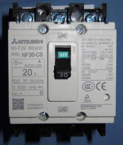 三菱全新nf30cs银点空气开关