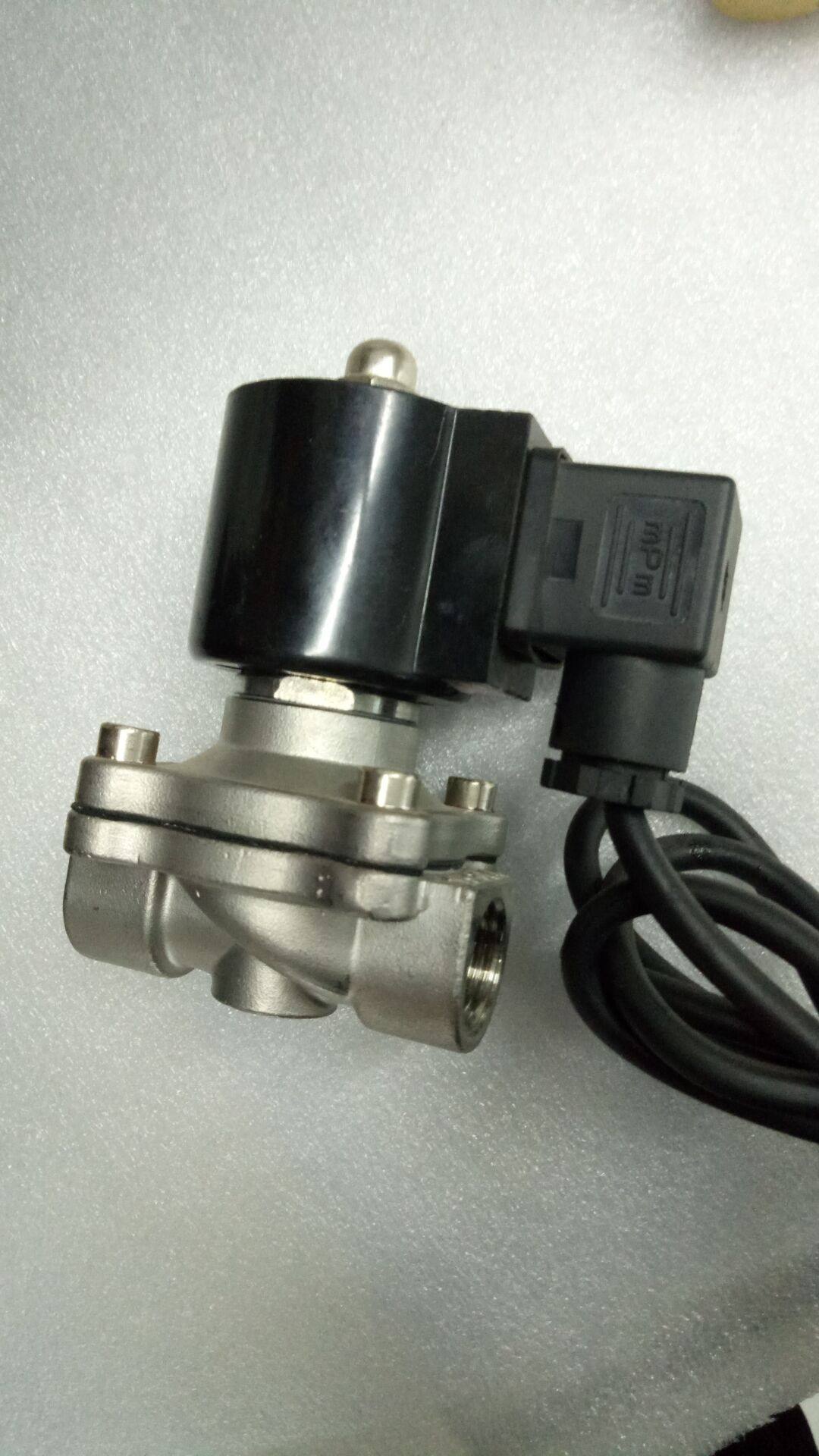 亚德客2W2S不锈钢防水电磁阀220V24V12v2分6分1寸1.2寸1寸半2寸