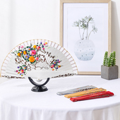 红扇子 Anita木扇定制新品 西班牙木扇子 可折叠 旗袍 舞蹈扇子