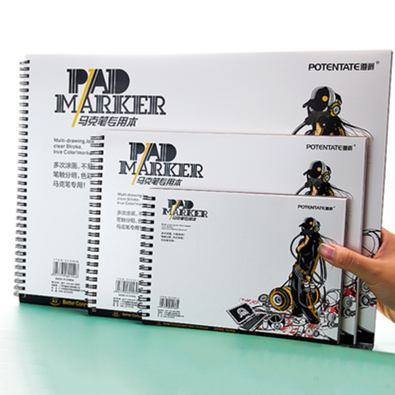 遵爵马克笔专用本A4 A3动漫美术素描速写漫画涂色手绘画画 图画本