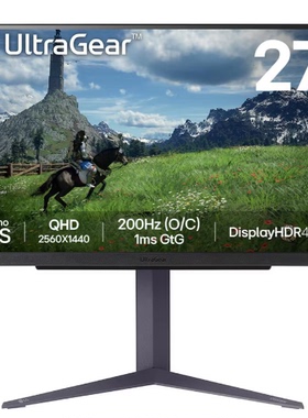 LG27GS85Q32GS85QNanoIPS 180Hz 2K电竞游戏显示器1ms(GtG)HDR400