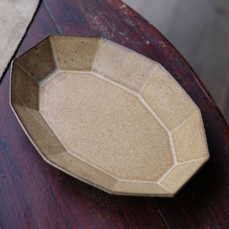 六入手作粗陶手工 碟 自主纯色 甜点盘 日式餐具饭碗 甜品碗味碟