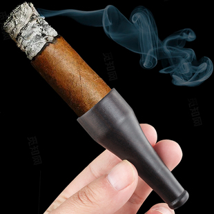 63环多规格实木循环木香雪茄咬嘴便携延长 黑檀木雪茄烟嘴过滤49