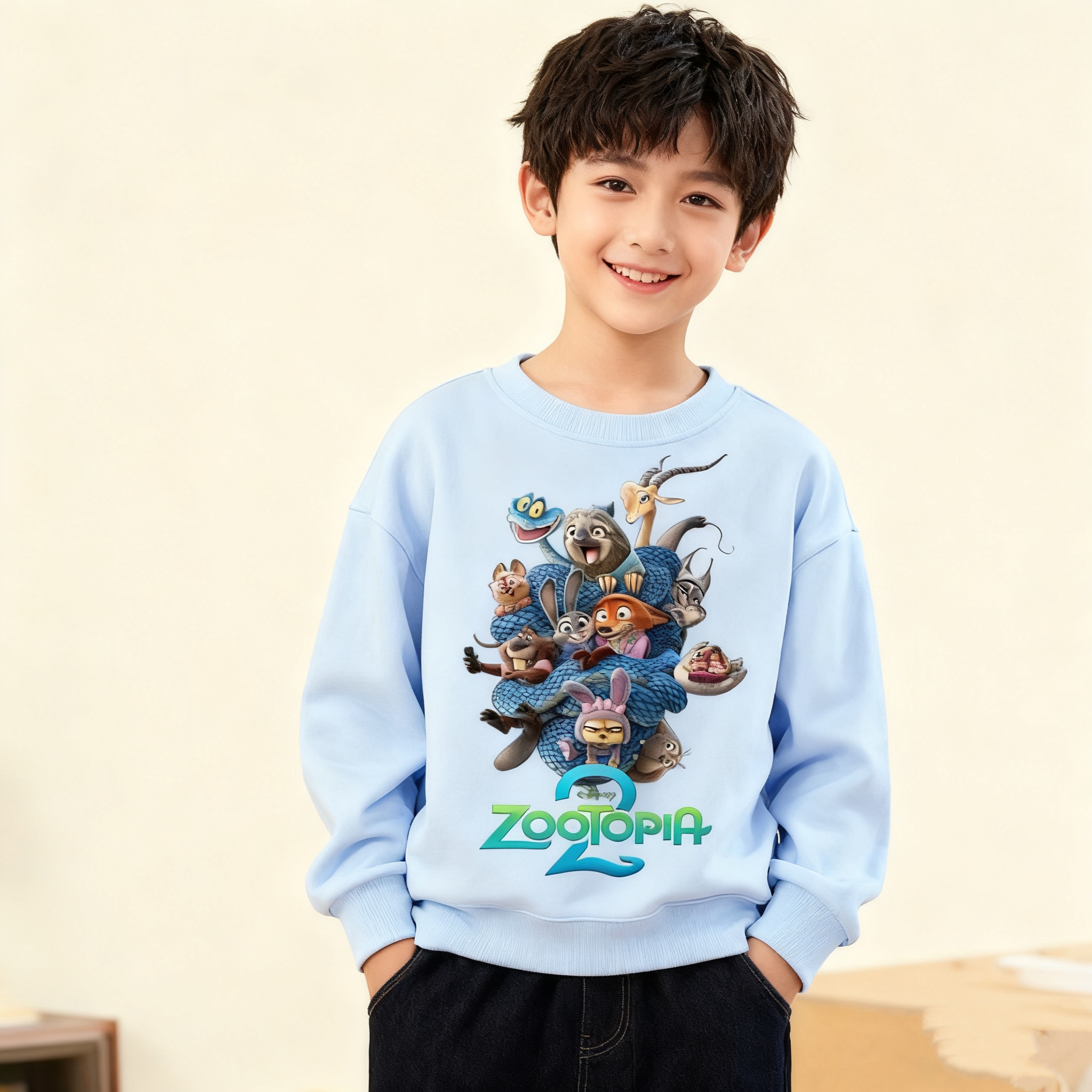 NASA联名疯狂动物城2朱迪尼克男女卡通卫衣秋冬新款洋气加绒上衣