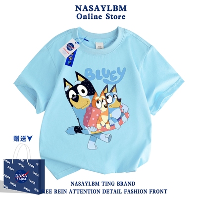 卡通可爱鲁伊短袖儿童童装纯棉T恤夏季新款宽松圆领短袖男女半袖