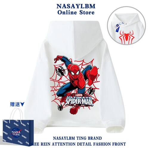 卡通漫威电影蜘蛛侠斩新之日个性秋冬圆领大码运动卫衣宽松衣服潮