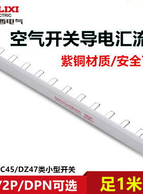 德力西铜排汇流排1P2P3P空气开关连空开接导流排1P+N单根单进单出