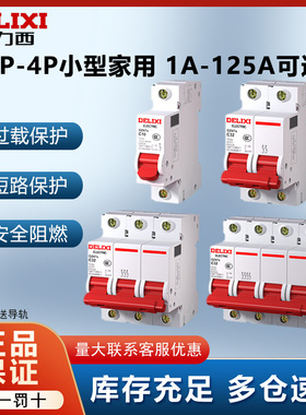 德力西2P空气开关空开3断路器DZ47小型c40家用32单1P三相63a总闸4