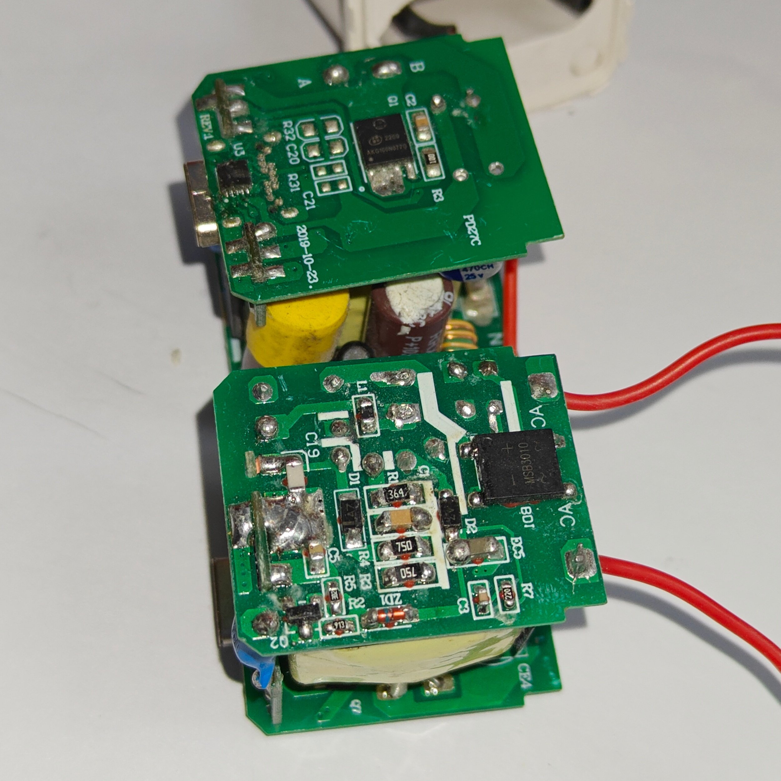 拆机快充电路板 当研究品拆芯片玩 返修电源主板  SC1738C 3368