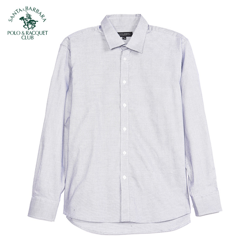 POLO圣大保罗男士秋冬厚款纯棉宽松休闲长袖衬衫衬衣男