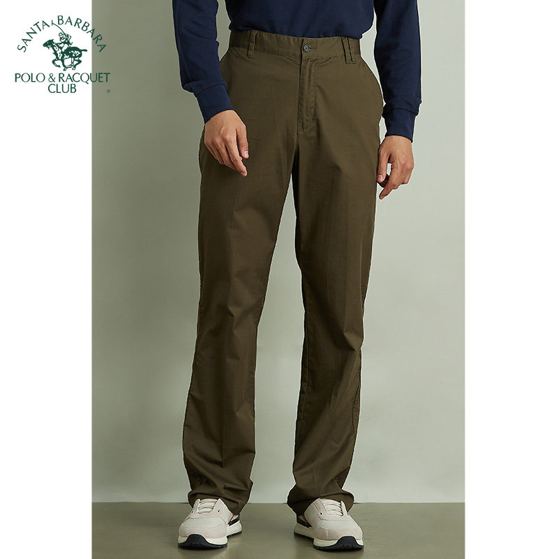圣大保罗男装夏季天丝棉宽松直筒休闲裤子男士长裤薄款男裤