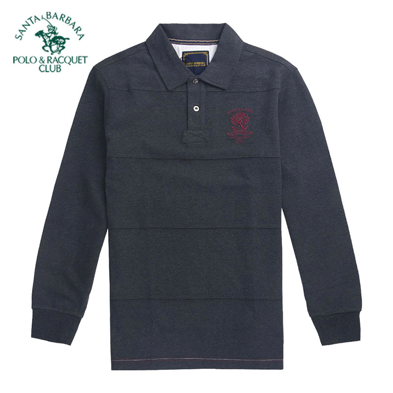 圣大保罗厚款打底polo衫长袖t恤