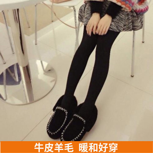 豆豆鞋女冬加绒加厚雪地靴平底