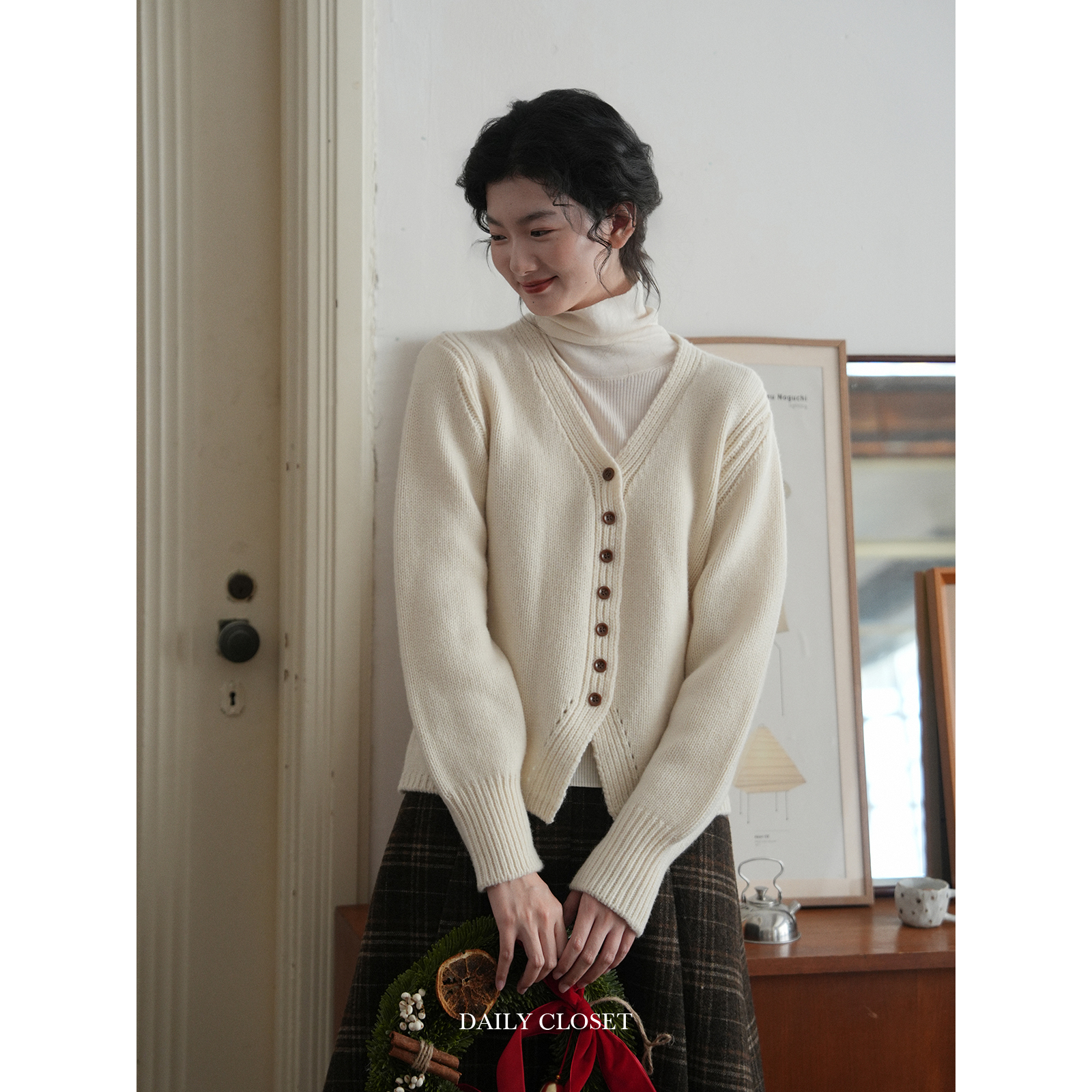 【12.10现货发售】回馈款26支全羊毛秋冬V领毛衣开衫叠穿显瘦毛衫