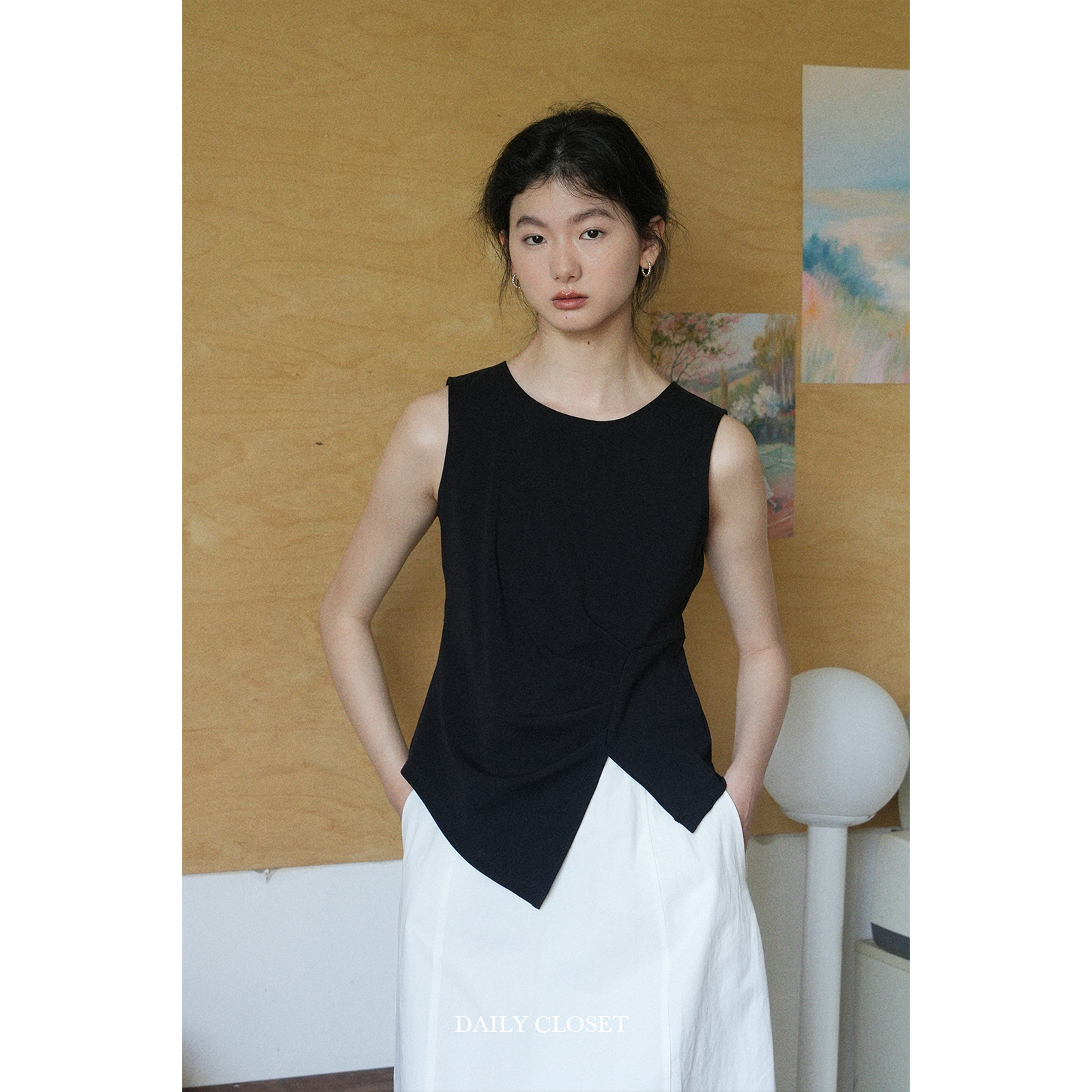 感扭结短袖T恤女夏基础短袖上衣