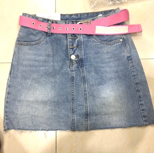 2021夏新款城中鸟5088浅蓝色高腰显瘦百搭包臀短裙弹力女牛仔裙薄