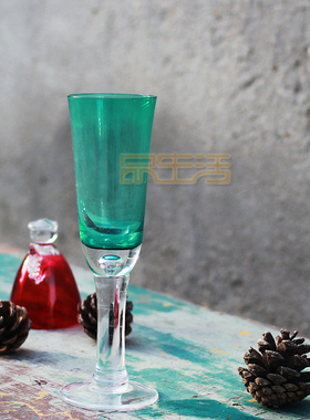 北欧紫色蓝绿色扎泡无铅水晶玻璃香槟杯烈酒杯红酒杯白酒杯高脚杯