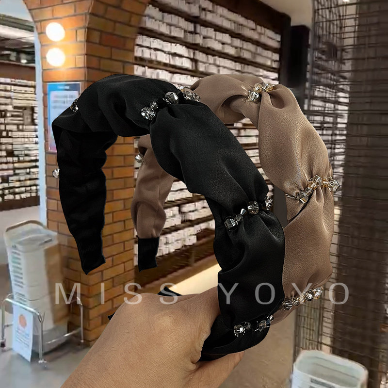 韩国法式夏季发饰百搭绸缎面压发头箍东大门新款发箍高颅顶水钻款,饰品/流行首饰/时尚饰品新,发饰,淘宝优惠券,粉丝福利购,淘宝优惠卷