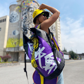 exciTING激动休闲运动防水双肩包男女大容量时尚 旅行健身训练背包