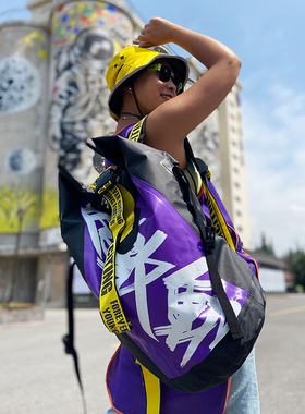 exciTING激动休闲运动防水双肩包男女大容量时尚旅行健身训练背包