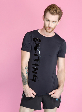 exciTING激动派休闲运动t恤速干圆领男士修身上衣跑步短袖透气款