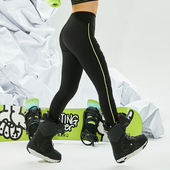 保暖加绒高腰弹力透气健身长裤 exciTING激动派紧身压缩裤 女士冬季