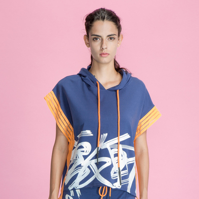 exciting春夏款连帽短上衣罩衫