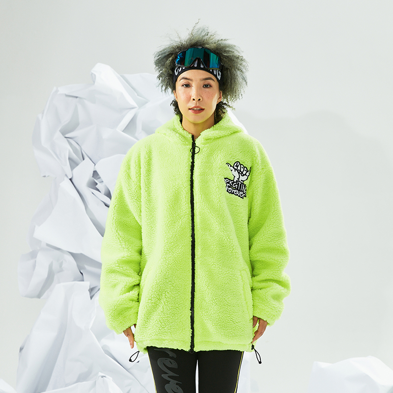 羊羔羔绒男女中长款防风外套