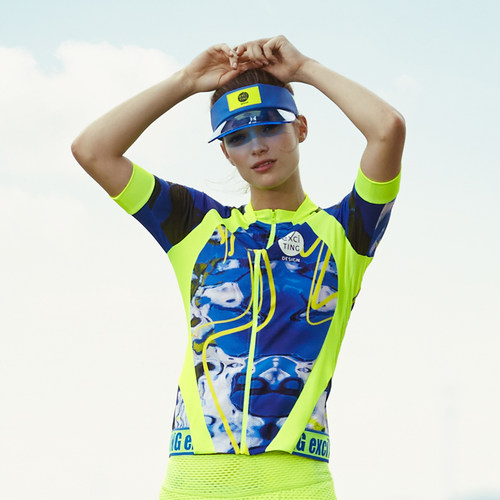 exciTING激动派骑行服女修身薄款吸湿速干跑步短袖透气登山运动服-封面