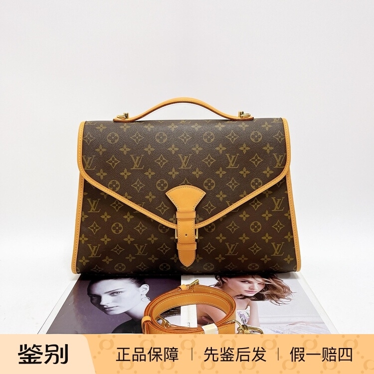 99新换植鞣皮 中古包Lv路易威登大号ivy公文包手提斜挎 可装电脑