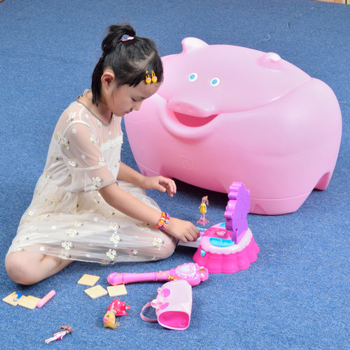 幼儿园塑料玩具柜  家用储物箱 小猪仔玩具箱 儿童收纳箱 整理柜