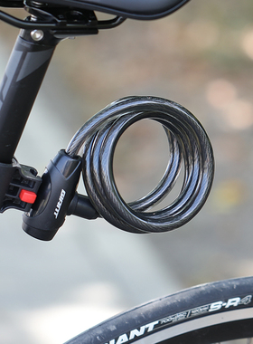 正品Giant捷安特自行车锁山地公路车加强钢缆防盗锁单车配件装备