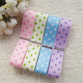 2.2cm 22mm糖果色桃心形罗纹带 儿童手工DIY蝴蝶结发夹材料CC7