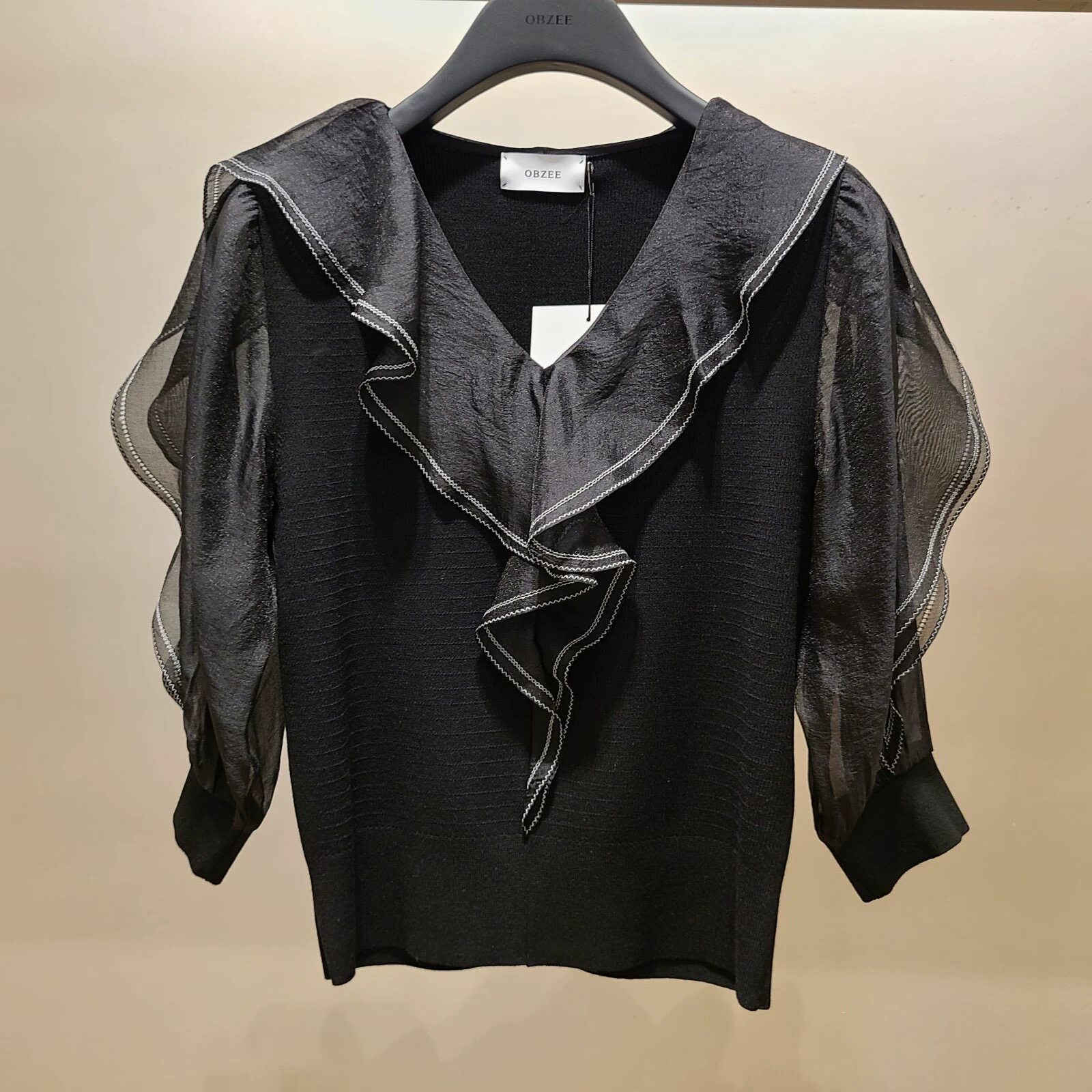 [客服改价]5-9(25)直邮=OBZEE*25春针织衫OB2F3KTO725W 原厂原版