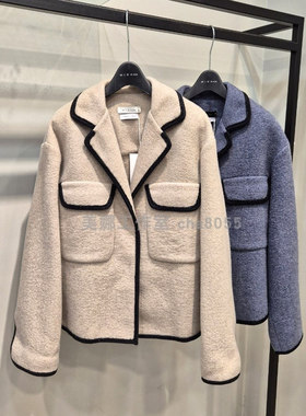 Michaa 奥特莱斯代购 拼色羊绒休闲外套 不议价包快递