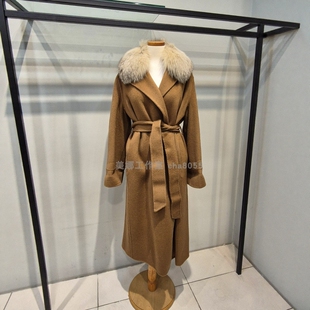 Michaa 奥特莱斯代购 毛领翻领大衣 不议价包快递