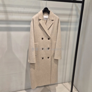 Michaa 奥特莱斯 经典双排扣羊绒大衣 不议价包快递