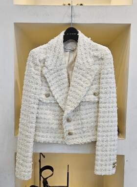 Michaa 奥特莱斯代购 小翻领粗花呢外套