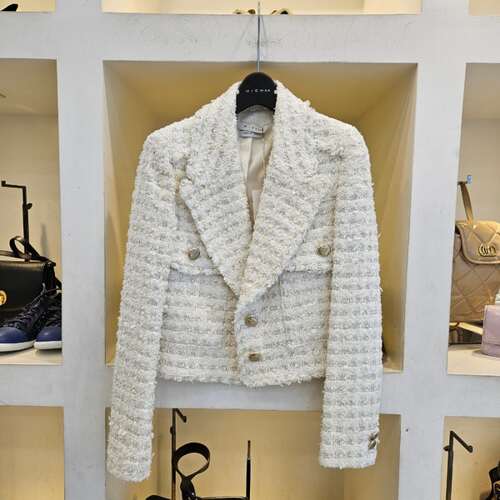 Michaa 奥特莱斯代购 小翻领粗花呢外套