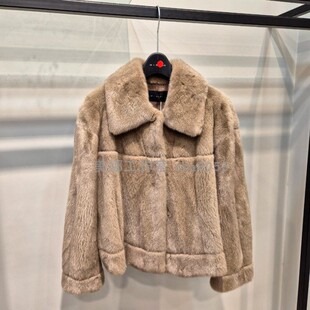 Michaa 不议价包快递 奥特莱斯减龄翻领皮草短外套