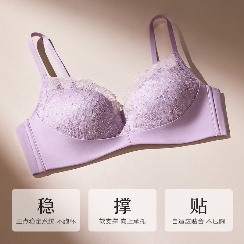 曼妮芬12422 ABC中厚杯无钢圈聚拢上托文胸 专柜正品
