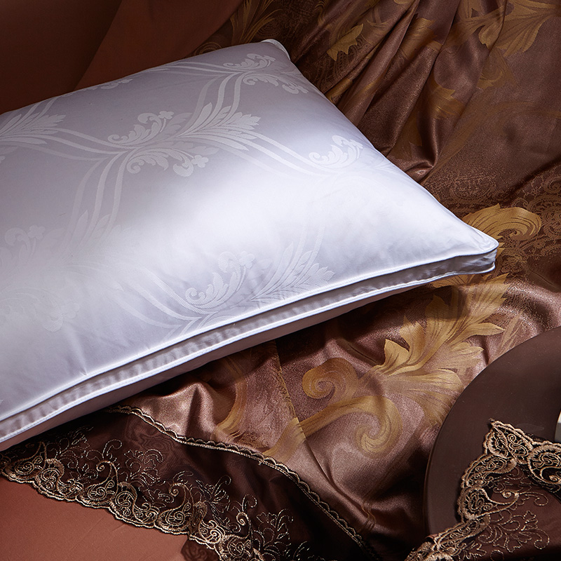 五星酒店100%95白鹅绒填充羽绒枕