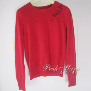 秋冬羊绒混纺毛衣针织衫 粉红玛丽 女PMAIW9010 mary粉红玛琍 pink