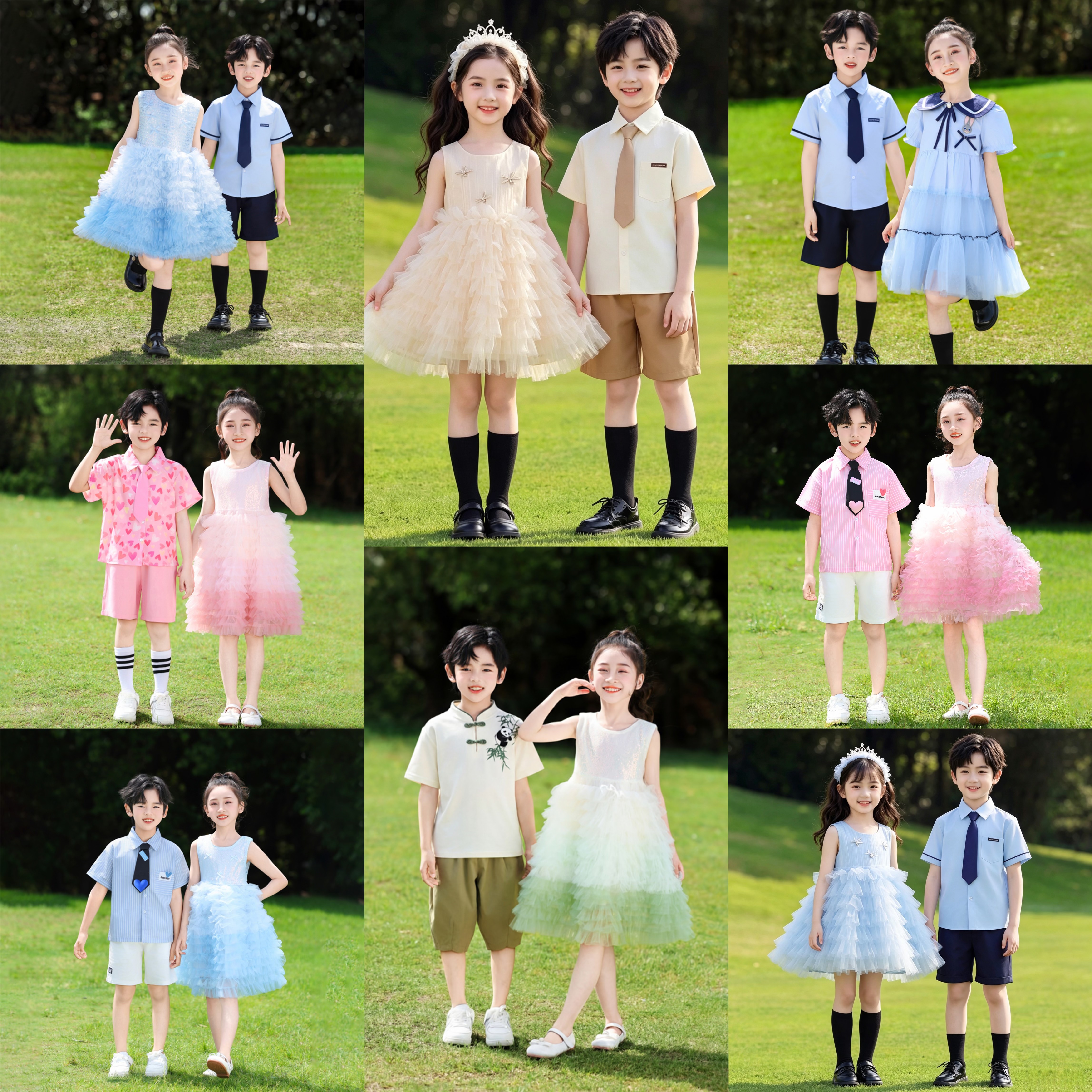 六一儿童演出服幼儿园舞蹈毕业照服装小学生大合唱朗诵比赛表演服