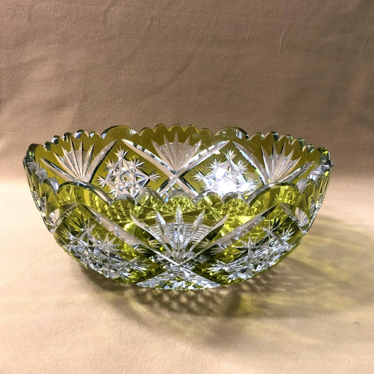 法国巴卡拉古董水晶果碗