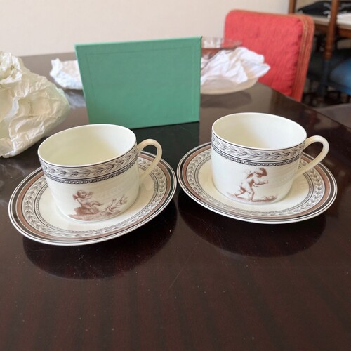 柏图法国名瓷天使红茶杯一对