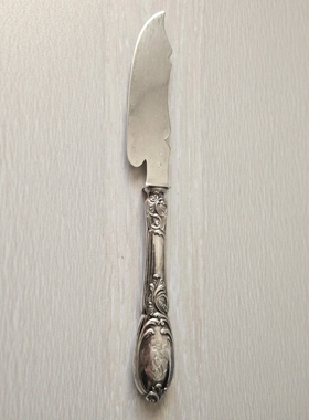 法国大银匠Henin&Cie古董洛可可风格纯银奶酪刀